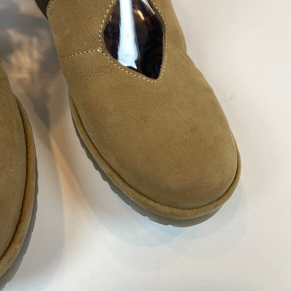 Fly London Wage Tan Leather Strap Heels Shoes Wage368fly Women's Size 41 / US10 - Picture 4 of 8